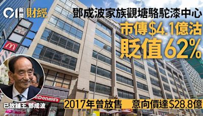 鄧成波家族駱駝漆中心4.1億沽 十年蝕62%、傳伯恩光學楊建文接貨