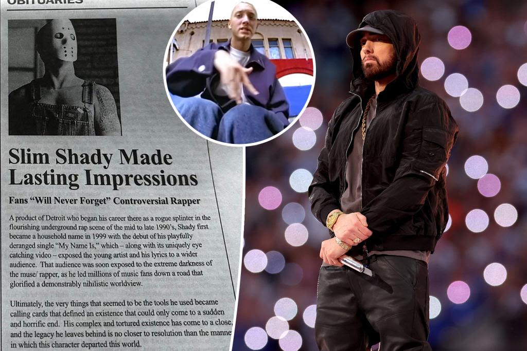 Obituary for Eminem’s alter ego, Slim Shady, shows up in Detroit newspaper