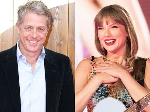 Hugh Grant praises Taylor Swift for 'incredible' Eras Tour performance and 'gigantic boyfriend' Travis Kelce