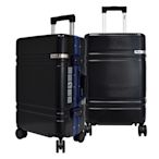 FILA 25吋碳纖維飾紋2代系列鋁框行李箱-墨黑藍