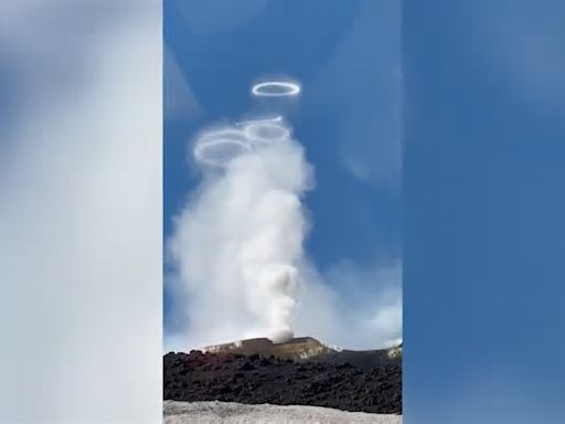 Video of the Day: Ring-like clouds spotted above Mount Etna