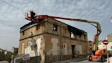 Obras de urgencia en el Molino Armero de Murcia para consolidar la fachada