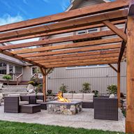 Constructed from natural wood materials such as cedar, redwood, or pressure-treated pine Offer a classic, rustic look that blends well with outdoor environments Can be customized with various design elements such as lattice panels, decorative end cuts, and lighting