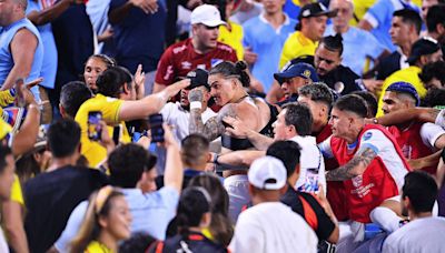 Astonishing scenes as Darwin Nunez exchanges punches with Colombia fans in post-match RIOT as Uruguay crash out of Copa America