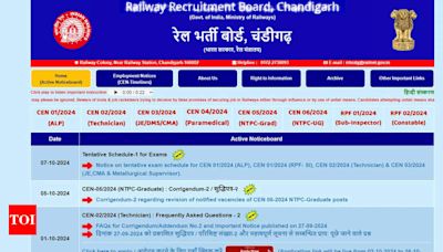 RRB JE Exam Date 2024 Released at rrbapply.gov.in; Check official notice here - Times of India