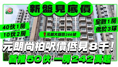 元朗新盤尚柏首推50伙，呎價低見8614元！