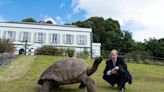 El momentazo del príncipe Eduardo con una tortuga gigante que ya ha conocido a tres generaciones de los Windsor
