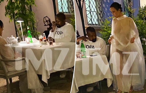 Bianca Censori leaves little to the imagination in sheer cloak during Italy dinner date with Kanye West