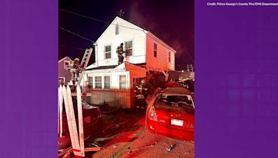 PHOTOS: Car crashes into Prince George’s County home, causes small fire