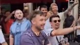 Watch moment England fans chant at celeb lookalike sinking pints at Euros