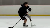 NHL amputee returns to ice with prosthetic leg, custom skate