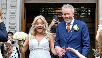 Wedding bells for iconic 80s pop star Paul Young as he and fiancée Lorna tie the knot in London