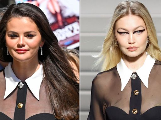 Selena Gomez Test-Drives a Versace Dress Gigi Hadid Debuted on the Runway