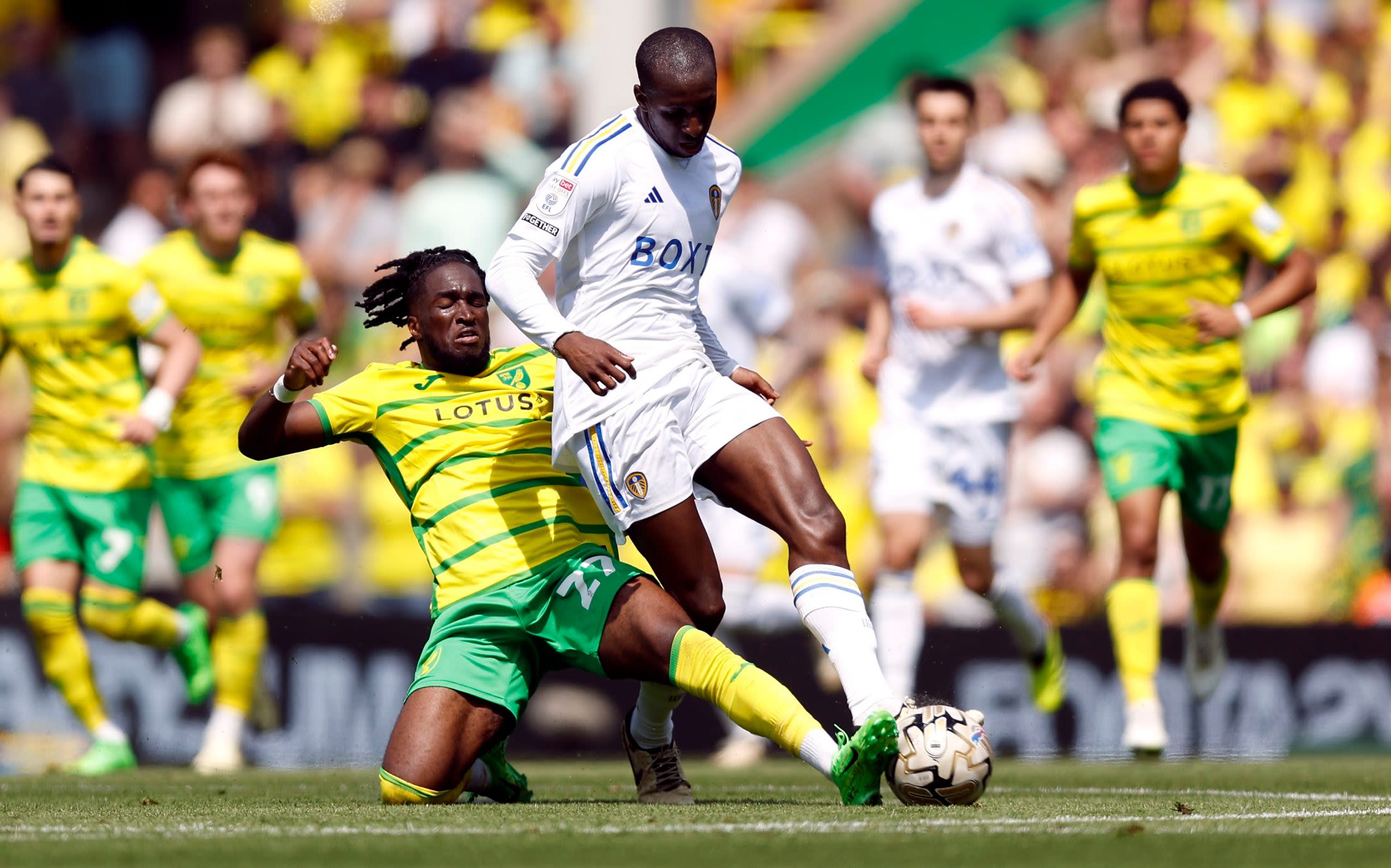 Advantage Leeds after Championship play-off bore draw with Norwich