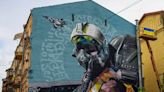 Ghost of Kyiv mural unveiled in Ukrainian capital in celebration of Aviation Day