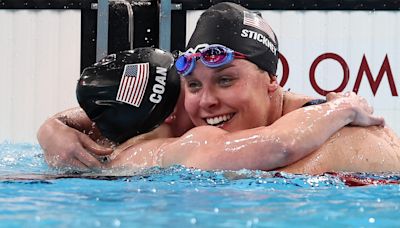 Morgan Stickney sets record as USA swimmers flood the podium