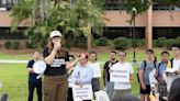 Protest of Chinese student recruitment ban draws crowd outside Board of Governors meeting at UF - The Independent Florida Alligator