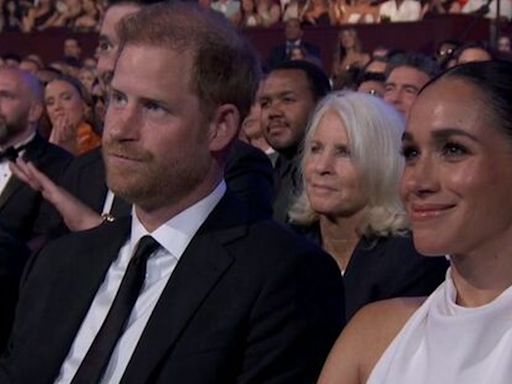 Prince Harry and Meghan Markle squirm as Serena Williams makes a savage joke at their expense