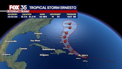 Tropical Storm Ernesto could strengthen into hurricane as it leaves Caribbean: NHC