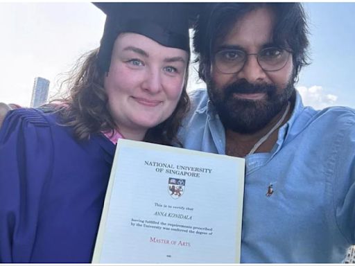 Pawan Kalyan’s wife Anna Lezhneva graduates with a Master’s degree from National University of Singapore, see photo