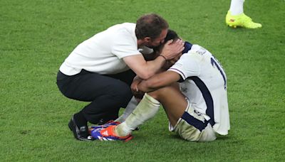 Jude Bellingham visibly frustrated by England defeat in violent outburst