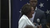 Val Demings delivers passionate speech after winning Florida's Dem. nomination for Senate to face Sen. Rubio (R-FL).