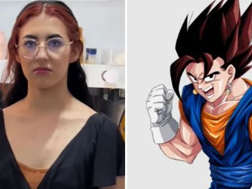 Broma de tiktoker a su novia se viraliza por comparaciones de su vestimenta con Vegetto de Dragon Ball Z