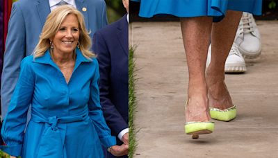 Jill Biden Brings Pop of Color to White House in Lime Green Stuart Weitzman Shoes for Cinco de Mayo Reception
