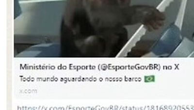 Ministério dos Esportes faz postagem racista sobre barco do Brasil nas Olimpíadas e apaga depois