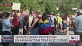 Venezolanos se reúnen en Union Square para apoyar la lucha por la democracia en su país