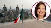 Xóchitl Gálvez pide mantener la Bandera en el Zócalo, durante la Marea Rosa