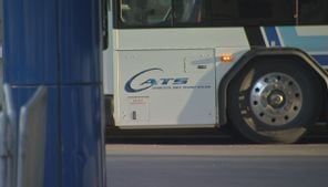 Bus passenger, 1 other hospitalized after car crashes into CATS bus