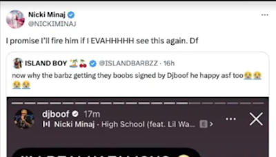 Nicki Minaj Threatens to Fire Tour DJ if He Signs Any Fans Chests … Again