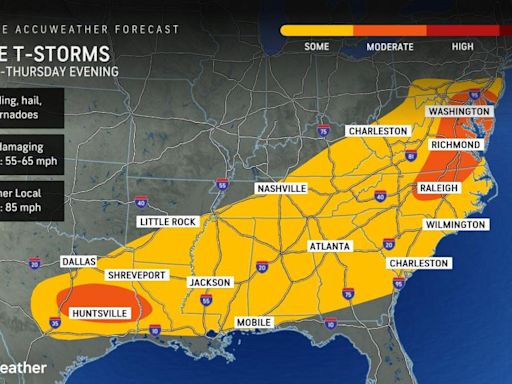 Severe weather to extend to Atlantic, Gulf coasts later this week