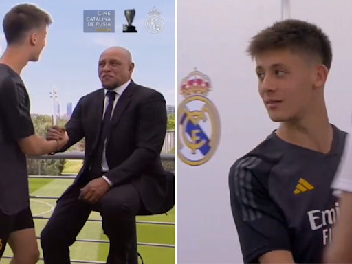 Roberto Carlos deja con esta cara a Arda Güler tras la entrevista: no te puedes perder la secuencia