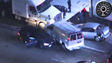 Police in pursuit of suspect in van in Santa Monica
