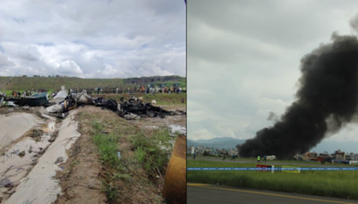 Plane crashes during takeoff killing all 18 passengers with only pilot surviving