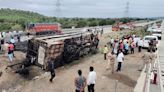 At least 25 dead after wedding party bus bursts into flames in India