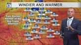 Windier weather returns Friday with even warmer temperatures