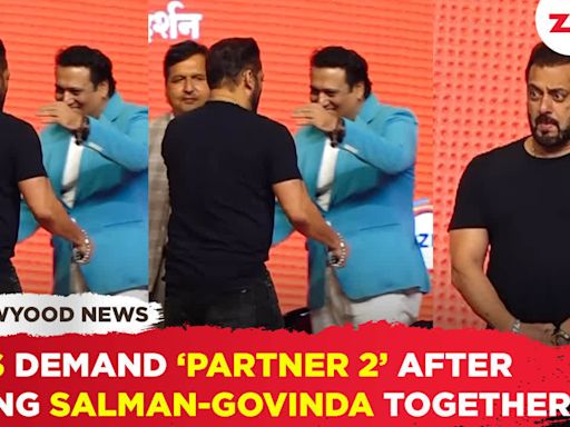 Salman Khan dances before hugging Govinda at Dharmaveer 2 trailer launch; Fans want 'Partner 2'.