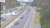 Drivers filming M5 lorry-bridge crash on phones face fines and points