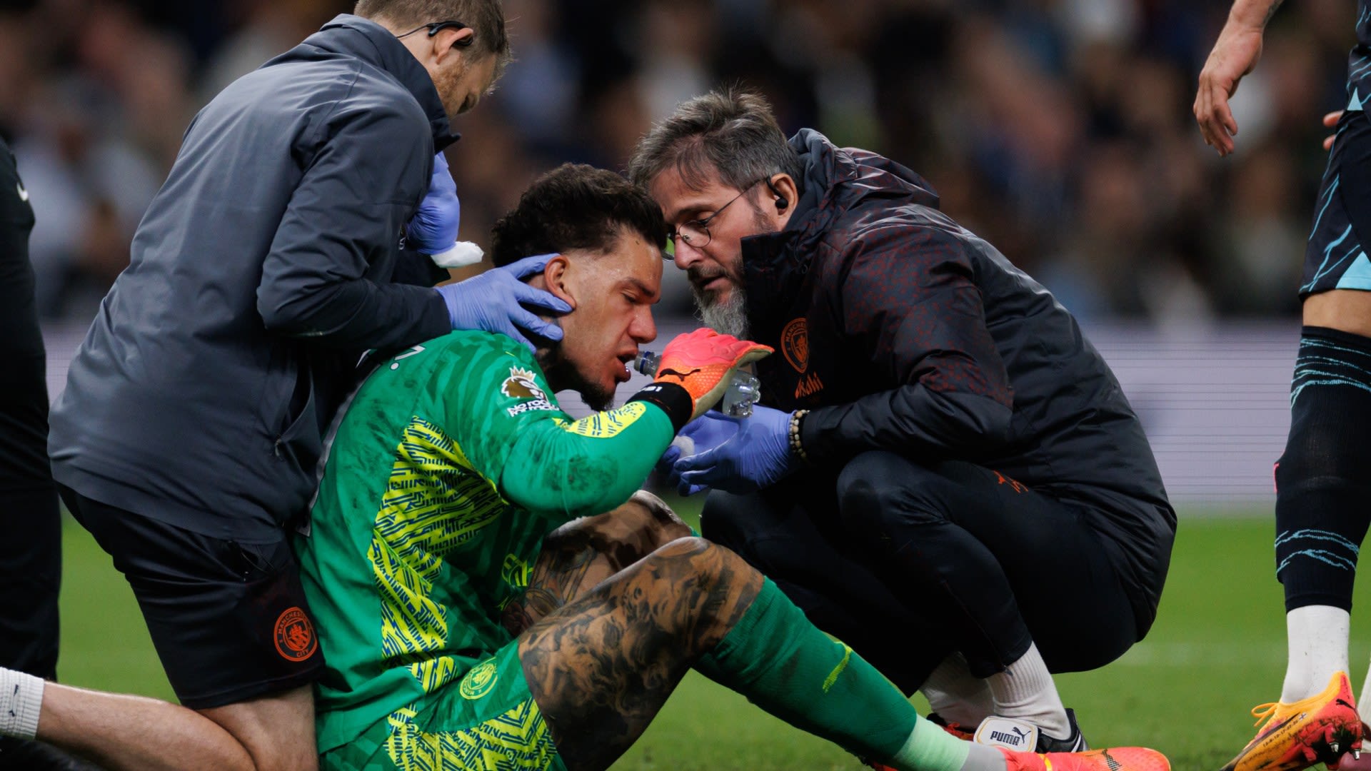 Ederson out of Man City title decider after suffering horror injury vs Tottenham