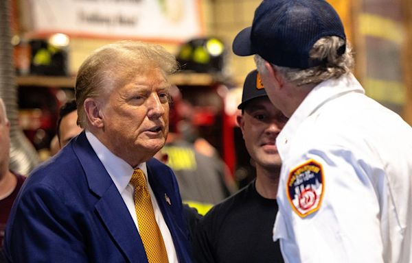 Critics Rip Trump's Visit With New York Firefighters Over 1 Burning Red Blunder