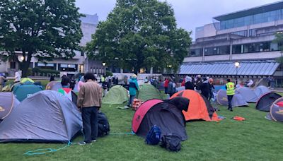 Students at protest camp inside Trinity College vow to stay ‘indefinitely’