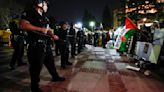 Tense scene at UCLA after police order protesters to leave