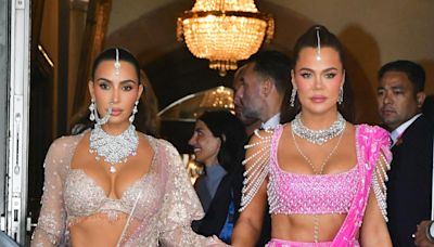 Kim and Khloe Kardashian Wear Traditional Lehengas to Anant Ambani and Radhika Merchant’s Wedding