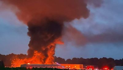 Large fire breaks out at Tillsonburg-area rubber products plant