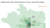 Arizona's federal-only voters are concentrated on college campuses, data show