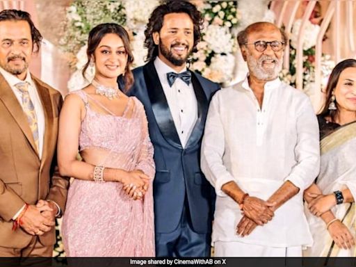 Viral: Rajinikanth And His Daughter Attend Arjun Sarja's Daughter Aishwarya's Reception