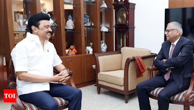 Stalin holds talks with Chandrasekaran for furthering Tata Sons investments in TN | Chennai News - Times of India